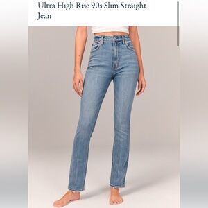 Abercrombie Ultra High Rise 90s Slim Straight Jeans